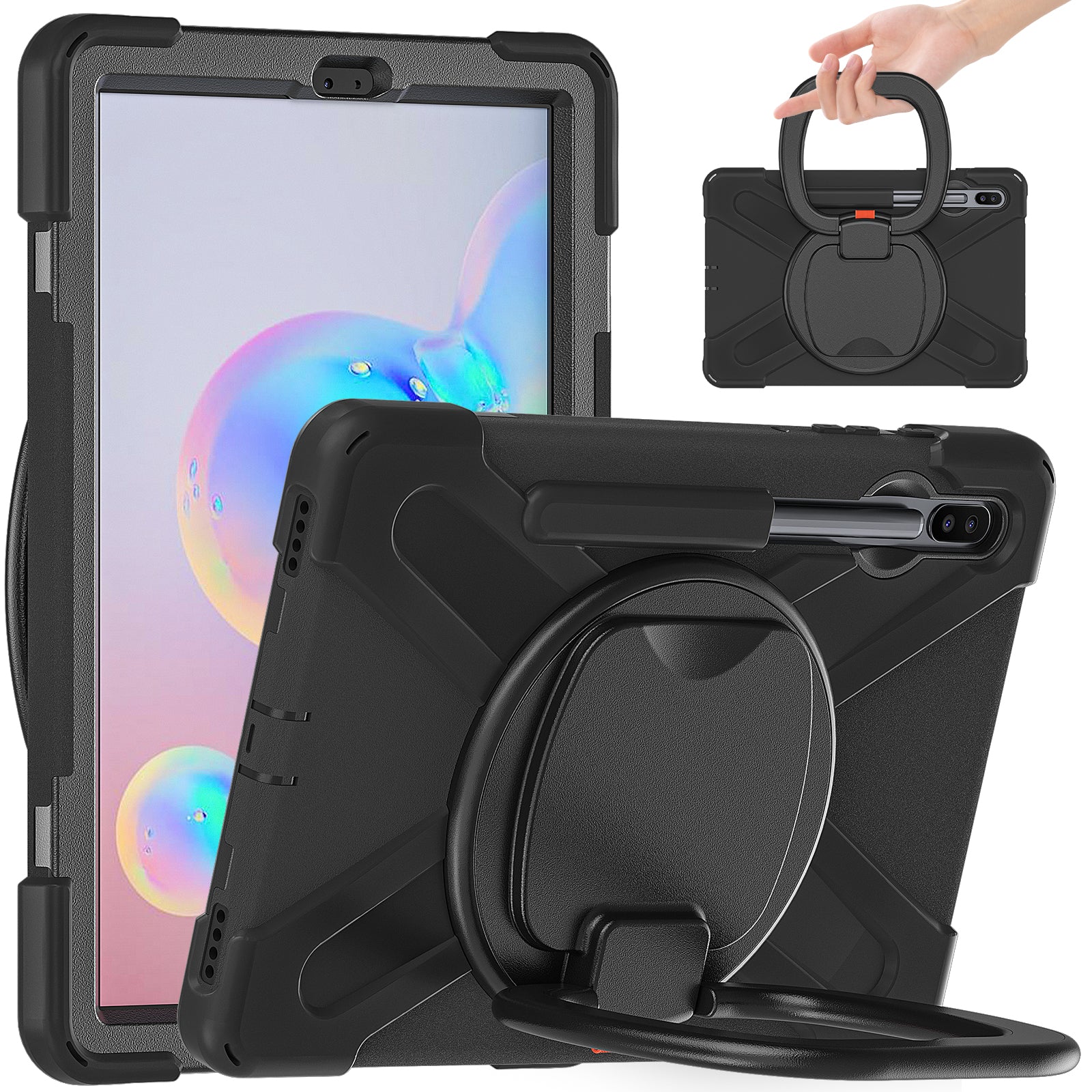 Protective Tablet Case for Samsung Galaxy Tab S6 T860 PC Silicone Rotary Kickstand Tablet Cover Protective Tablet Case for Samsung Galaxy Tab S6 T860 PC Silicone Rotary Kickstand Tablet Cover